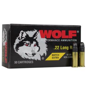 Wolf Match Extra Rimfire Ammunition .22 LR 40 gr RN 1050 fps 50/ct (BY ELEY)