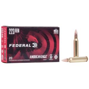 Federal American Eagle Rifle Ammunition .223 Rem 55 gr FMJBT 3240 fps 20/rd