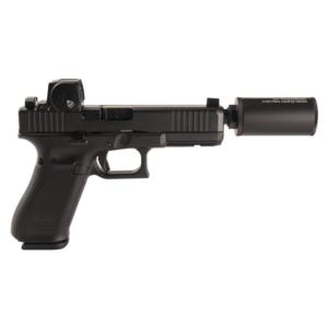 G17 V Hush Puppy Kit 9mm 17rd Magazine (3) Slide lock Vortex Defender Enclosed Black Threaded 4.98" Barrel w/HUSH Puppy Suppressor